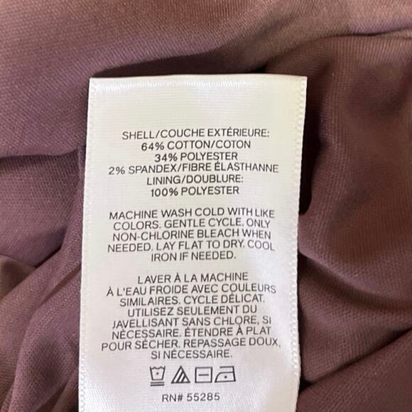 NEW Express Mauve Pink Crepe Tie Back Short Sleeve Sheath Mini Dress Size S - Picture 5 of 5